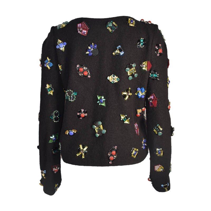 Black Blazer with Colorful Stones