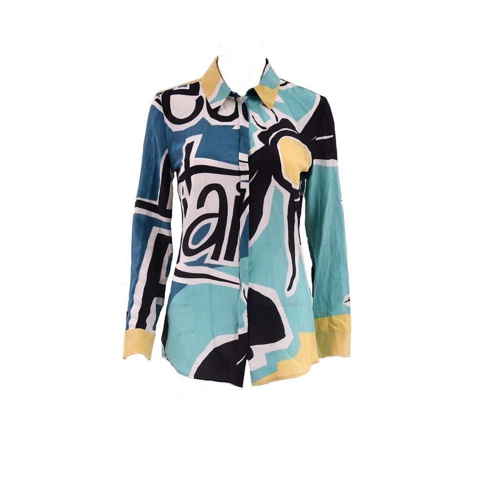 Multicolor Buttoned Blouse