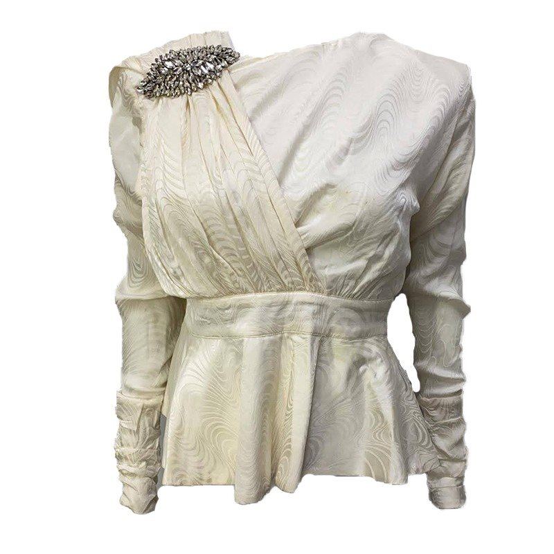 Dodo Bar Or White Shirt With Shoulder PinSize:M
